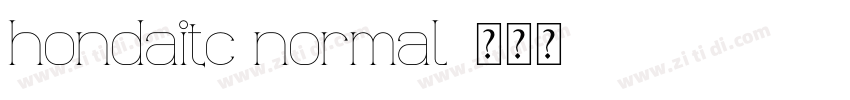 hondaitc normal字体转换